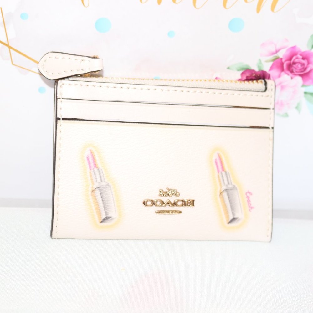 Coach Lipstick Print Small Wallet